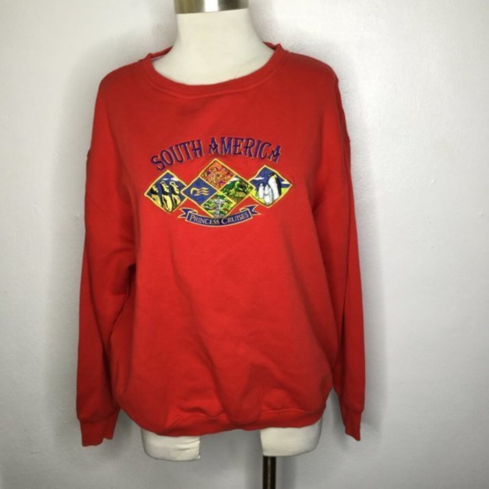 Princess Cruises Red Sweater South America Size Large